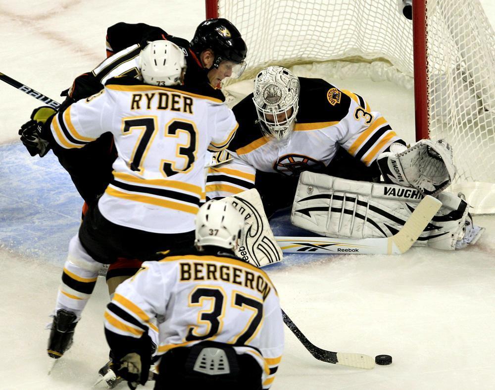 Hiller Stops 45 Shots, Ducks Shut Out Bruins 3-0 | WBUR News