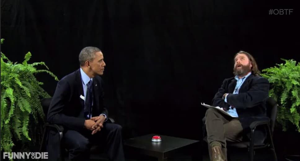 Zach Galifianakis Interviews President Obama Here & Now