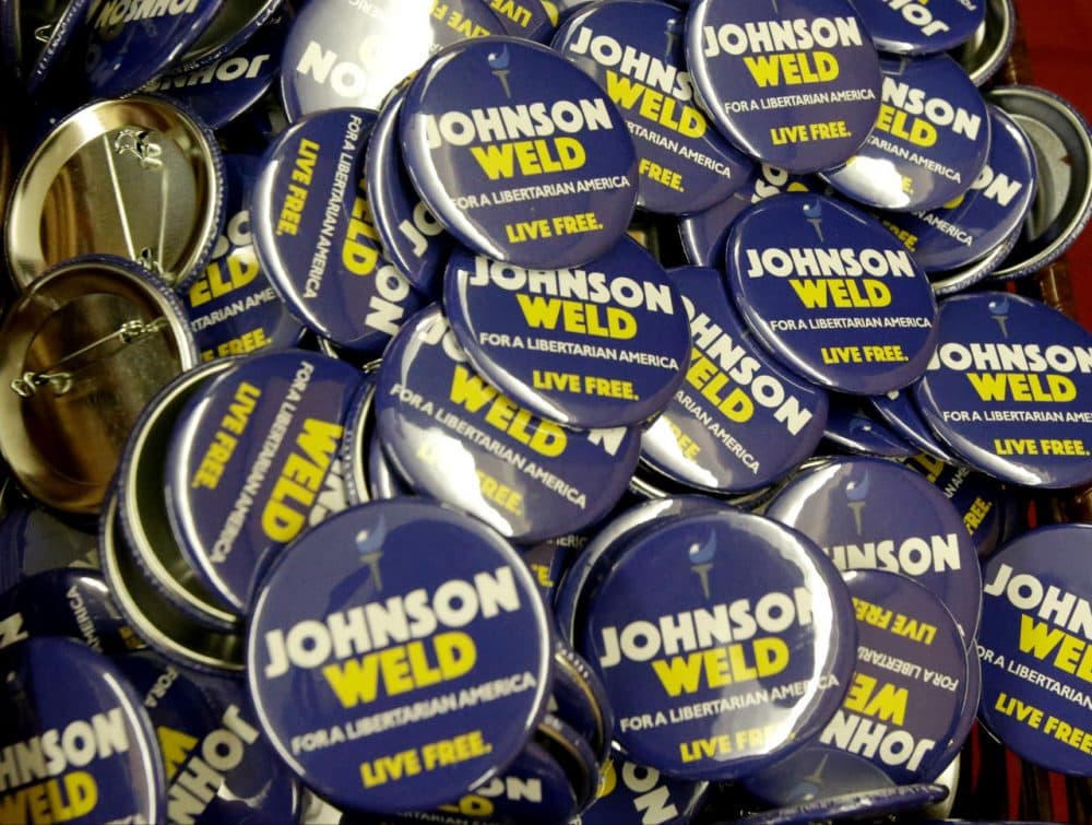 Libertarian president 2016 ANTI GARY JOHNSON political campaign button pin 