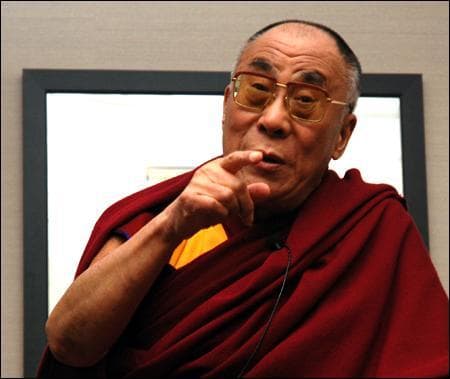 The Dalai Lama discusses his hopes for the Obama administration and U.S. policy on Tibet during a press conference at the Charles Hotel in Cambridge, Mass., on Wednesday. (Meghna Chakrabarti/WBUR)  The Dalai Lama discusses his hopes for the Obama administration and U.S. policy on Tibet at the Charles Hotel in Cambridge, Mass., on Wednesday. (Meghna Chakrabarti/WBUR)