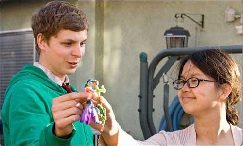 Michael Cera (left) and Charlyne Yi in their new film, "Paper Heart." (Photo courtesy of Paper Heart)