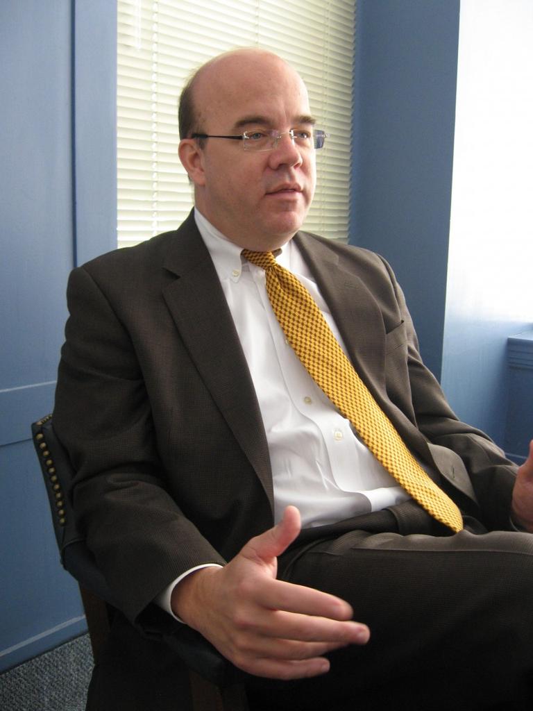 Rep. Jim McGovern in his Worcester office. (Sarah Bush/WBUR)