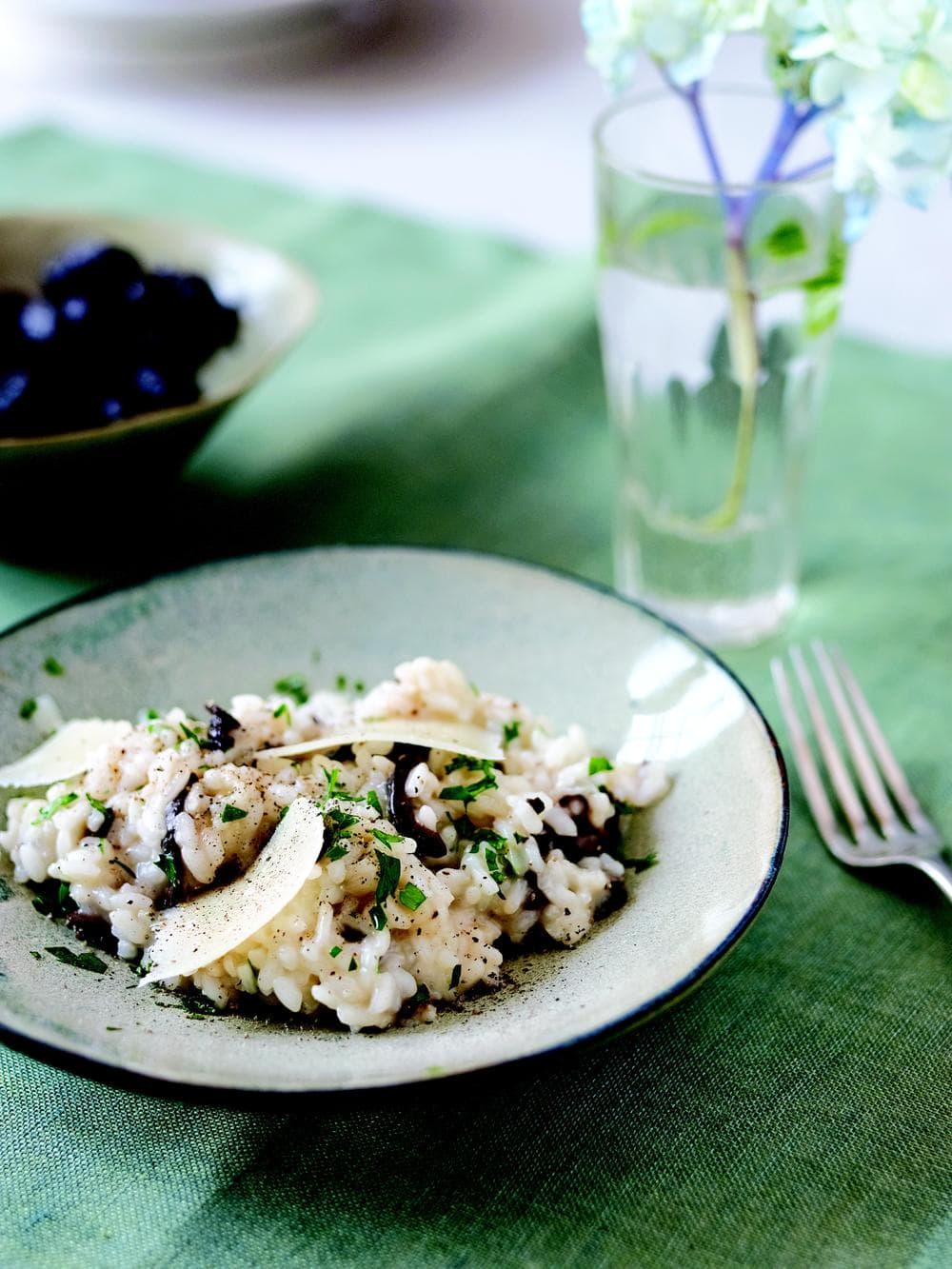 Black Olive Risotto. (David Leite)