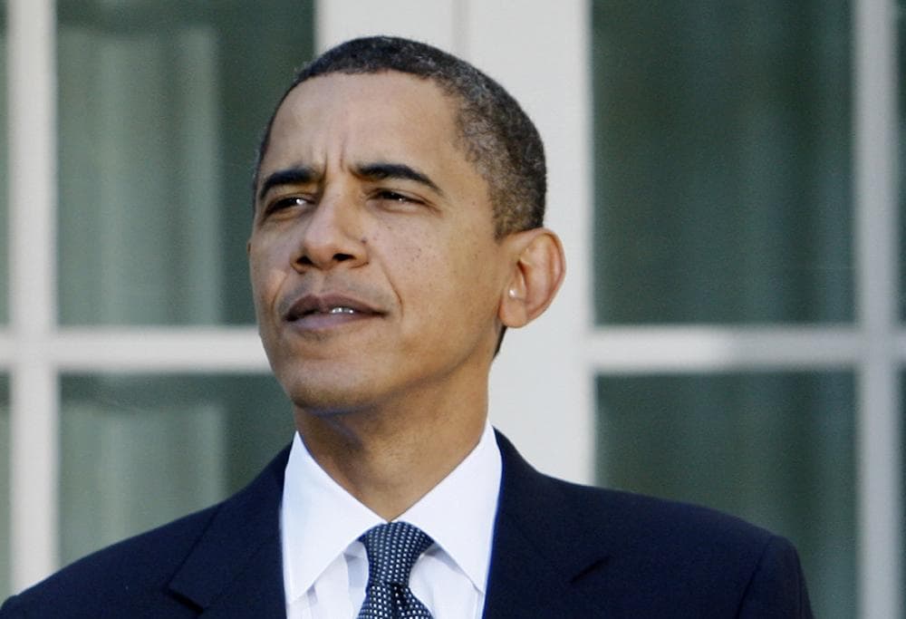 President Barack Obama speaks about winning the 2009 Nobel Peace Prize, Friday, Oct. 9, 2009, in the Rose Garden of the White House in Washington. (AP)