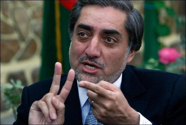 Abdullah Abdullah, former Afghan foreign minister who run against President Hamid Karzai in last August's vote, speaks with journalists after a press conference in Kabul. (Musadeq Sadeq/AP)