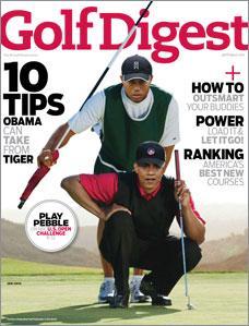 The January 2010 cover of Golf Digest