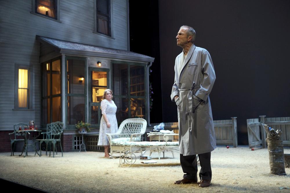 Will Lyman as Joe Keller and Karen MacDonald as Kate Keller in the Huntington Theatre Company's production of "All My Sons." (Huntington Theatre Company/T. Charles Erickson) 