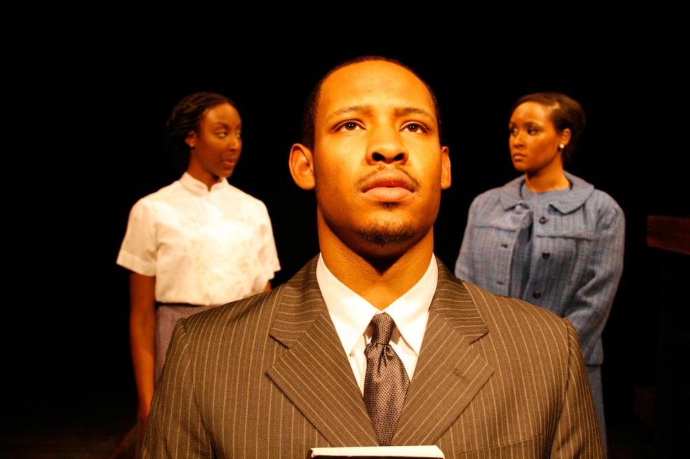 Marvelyn McFarlane as Claudette, Jonathan L. Dent as James and Kris Sidbury as Corrine in Company One's producton of "The Good Negro." (Company One)