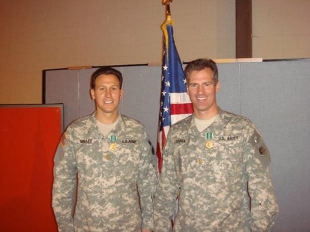 Sen.-elect Scott Brown, right, with state Rep. James Vallee (D-Franklin), a longtime friend and fellow National Guardsman. (Courtesy James Vallee) 