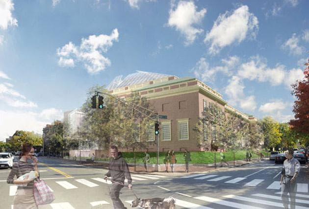 Proposed design for the new Harvard Art Museum, as it would look from Broadway and Quincy Street. (Courtesy Harvard Art Museum)