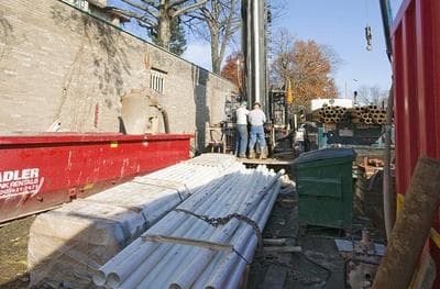The installation of eight geothermal wells, reaching depths of 1,500 feet, will provide optimum energy efficiency for heating and cooling of the new building. (Courtesy Isabella Stewart Gardner Museum) 