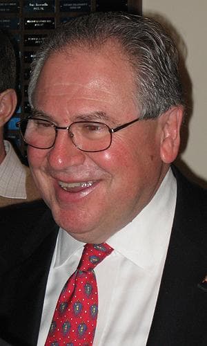 Mass. House Speaker Robert DeLeo at Elks Hall in Winthrop. (David Boeri/WBUR)