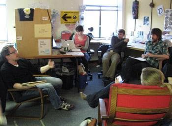 Powderhouse Productions, in Somerville, attributes much of its success to the state's film tax credit. (Andrea Shea/WBUR)