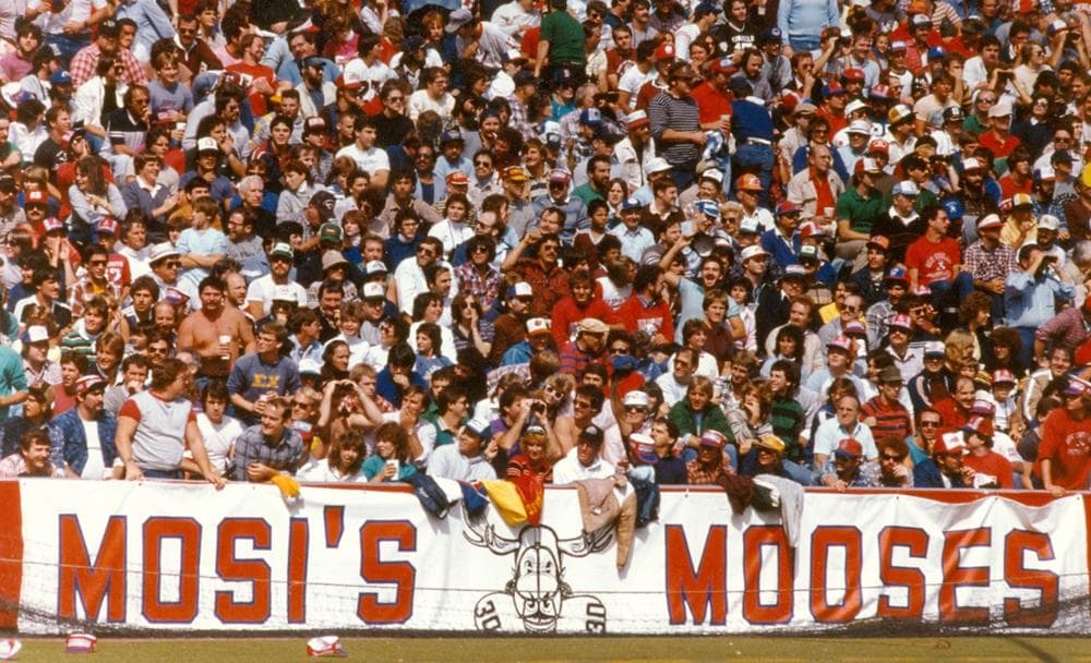 Patriots fan favorite Mosi Tatupu had his own cheering section, known as "Mosi's Mooses." (Courtesy of the New England Patriots)