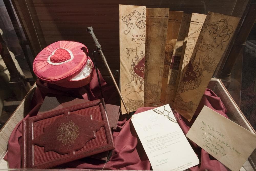 Wand, eyeglasses and the Marauder's Map from Harry Potter and the Prisoner of Azkaban. (Chris Hollo, Hollo Photographics, Inc.) 