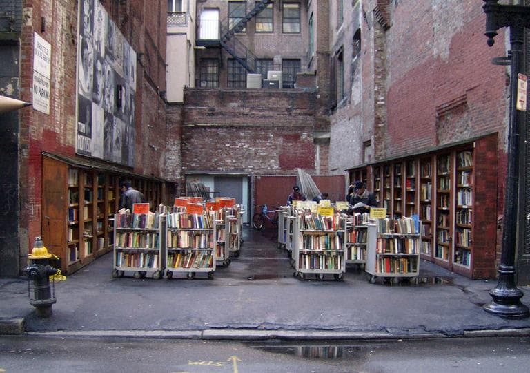 At the Brattle Book Shop, proprietor Ken Gloss says business is good. He's selling a couple hundred books a day from his outdoor stands alone. (LGagnon/Flickr)