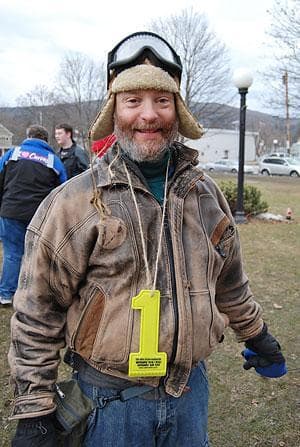 Carl Etnier, radio talk show host for WDEV, served as the "co-official official." (Karen Given/WBUR)