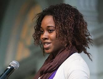 Fabienne Casseus is a senior at Boston's Another Course To College high school. (photo: Michelle DeBakey)
