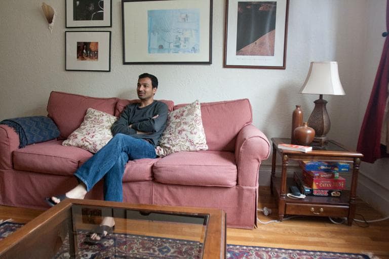 Prashant at home on Sunday (Jess Bidgood for WBUR)