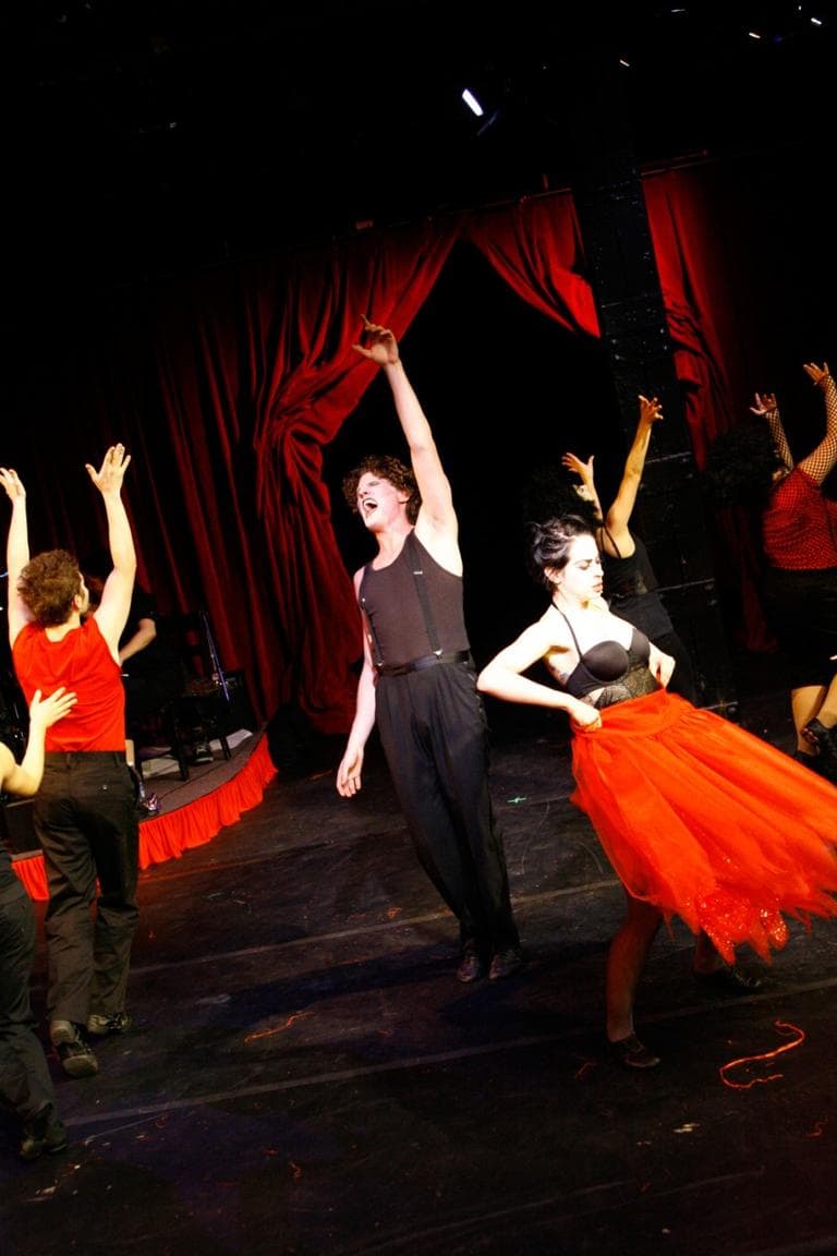 Actors rehearse "Le Cabaret Grimm." (Courtesy Aaron Sherkow)