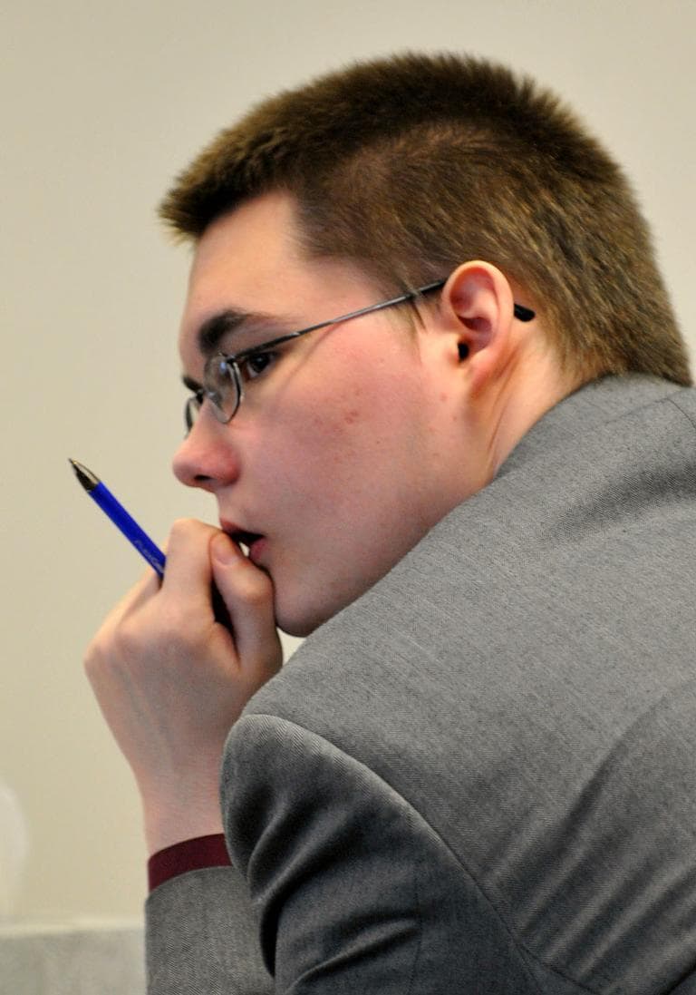 John Odgren sits during his murder trial at Middlesex Superior Court in Woburn on Monday. (AP)