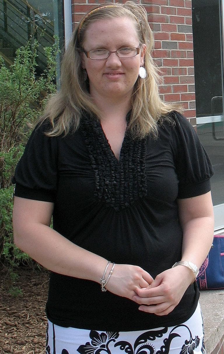 Holy Cross grad Jill Caughlin calls her $20,000 debt "manageable." (Monica Brady-Myerov/WBUR)