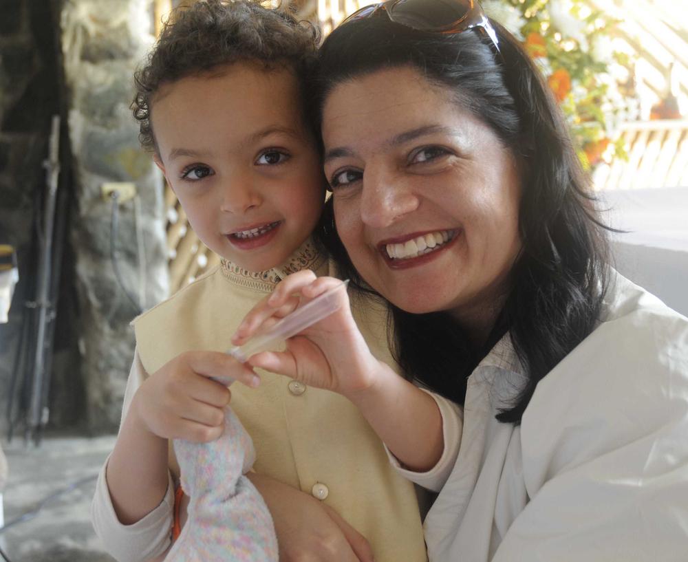 Devan Tatlow and his mother, Indira Lakshmanan.