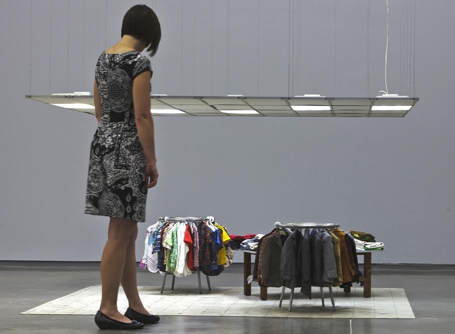 Charles LeDray, MENS SUITS (installation view), 2009. (Courtesy of the artist and Sperone Westwater, New York.)