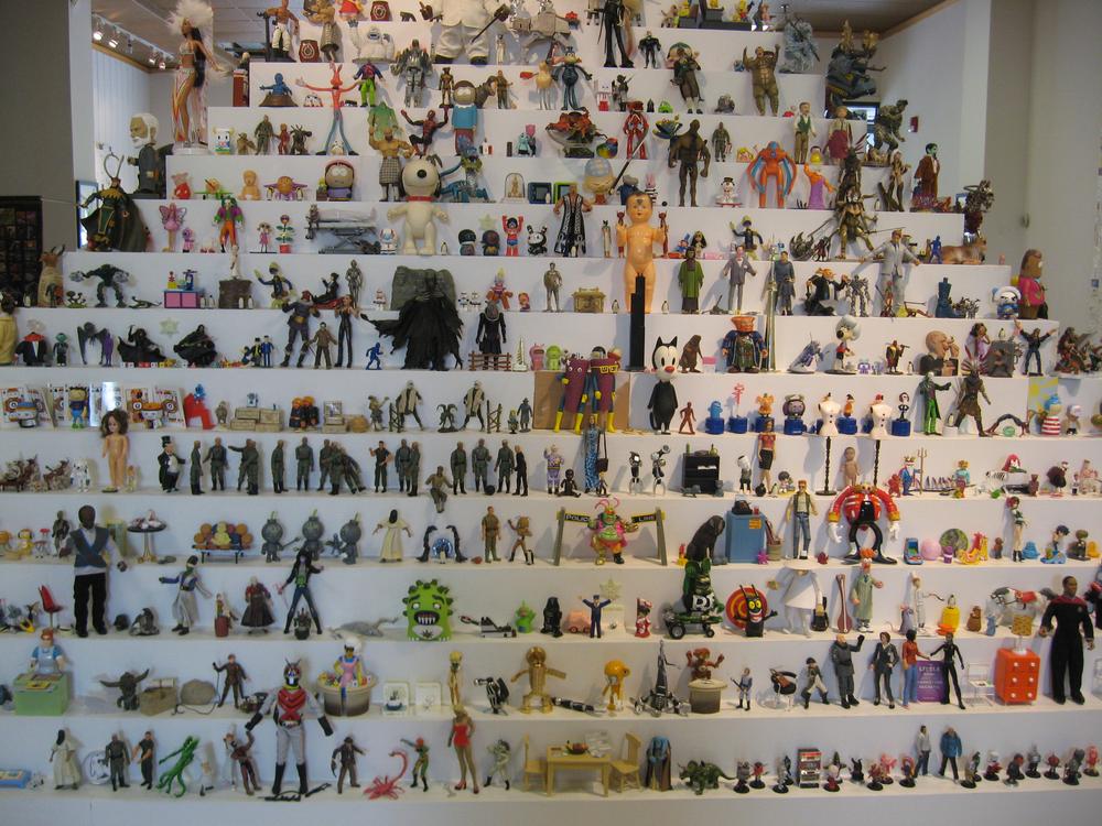 Jarvis Rockwell's action figure sculptures will be on display during the festival. (Andrea Shea/WBUR)