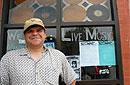 Andy Poncherello, owner of Rebel Records in Pittsfield (Andrea Shea/WBUR)