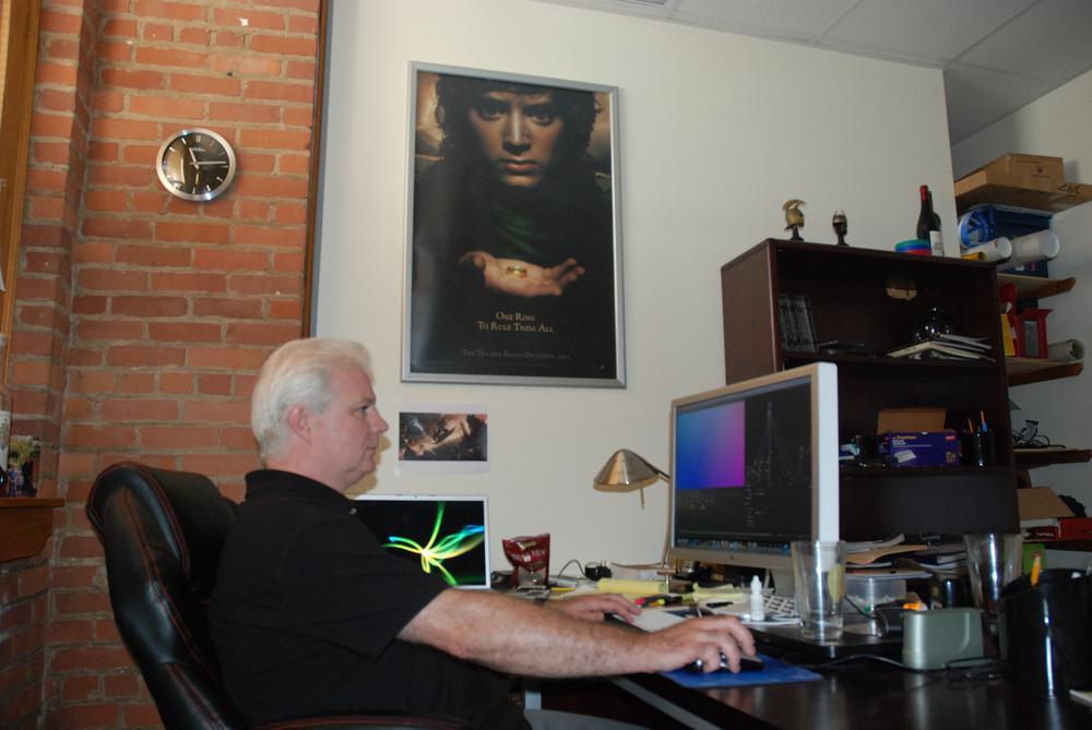 Sandbox FX is located in Pittsfield, where founder John Nugent created mystical visual effects for films like "The Matrix" and "Lord of the Rings: Return of the King." (Andrea Shea/WBUR)