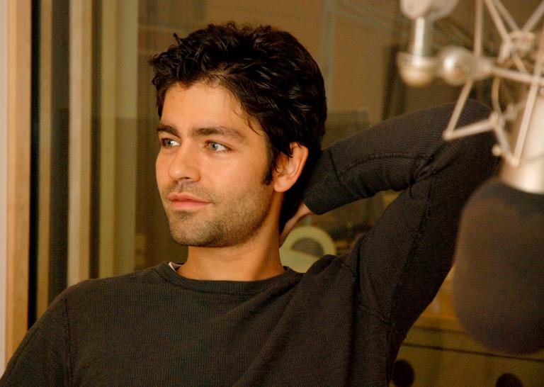 Adrian Grenier at Here&amp; Now's studio at WBUR in Boston. (Robin Lubbock/WBUR)