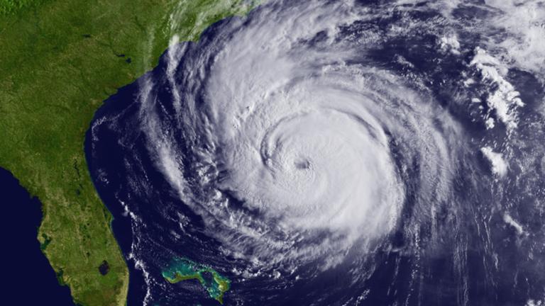 The eye of Hurricane Earl, seen here in a satellite image, is south of North Carolina and moving toward the East Coast about 18 miles per hour. (NOAA)