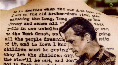 Tess Adamski's tattoo with the closing lines of "On the Road," by Jack Kerouac (from "The Word Made Flesh).