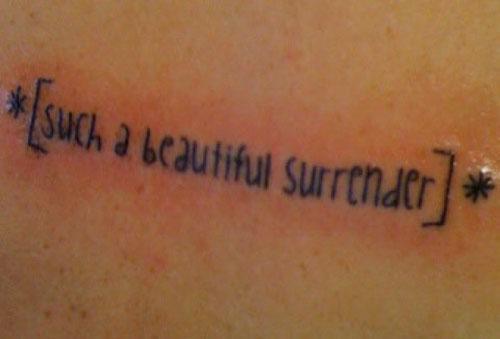 Posted by Angela B., a lyric from the MuteMath song "Control."