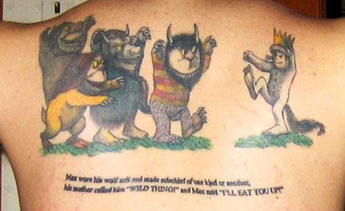 Posted by David L., from "Where the Wild Things Are." He says on Facebook it represents the "mischievous Max in me. The tattoo took 22 hours and has been worth it." 