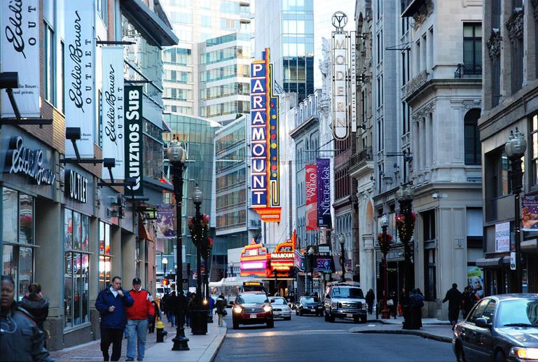 Washington Street, looking south, in December 2010 (Jesse Costa/WBUR)