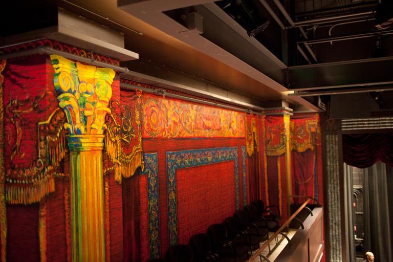 A balcony at the Modern Theatre today (Nicholas Dynan for WBUR)