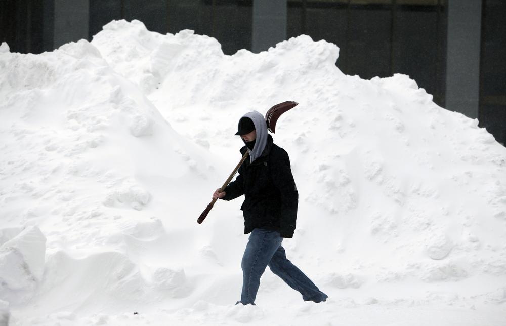 After the storm, Boston's snowfall accumulation is expected to pass the 16-inch mark. (AP)