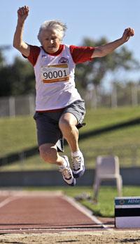 Canada's Olga Kotelko, at 90, at the Masters Games in Sydney, Oct. 16, 2009. (AP)
