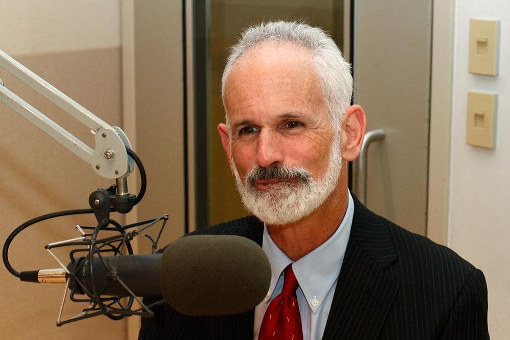 Paul Levy, president and CEO of Beth Israel Deaconess Medical Center, in WBUR's Studio 3 (Andrew Phelps/WBUR)