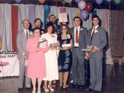 Former DEC employee Dick Green, far left, at a company awards party in the mid-1980s.  (Courtesy Dick Green)