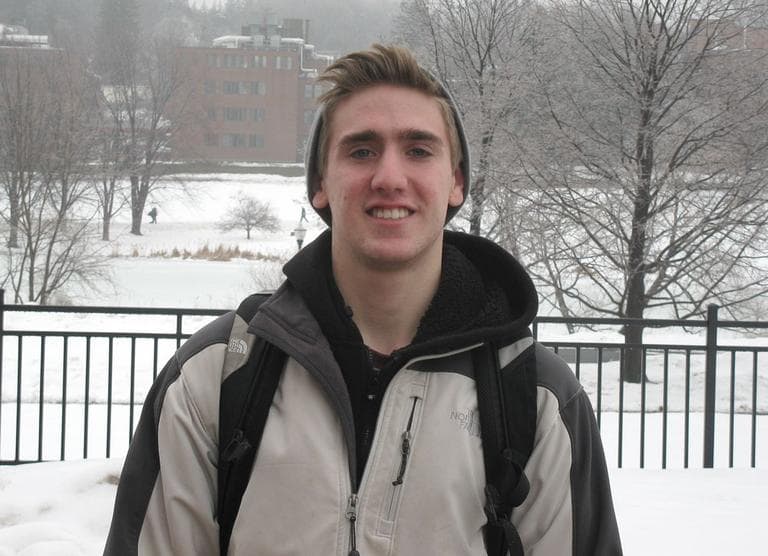 UMass Amherst student Desmond McHugh (Fred Thys/WBUR)