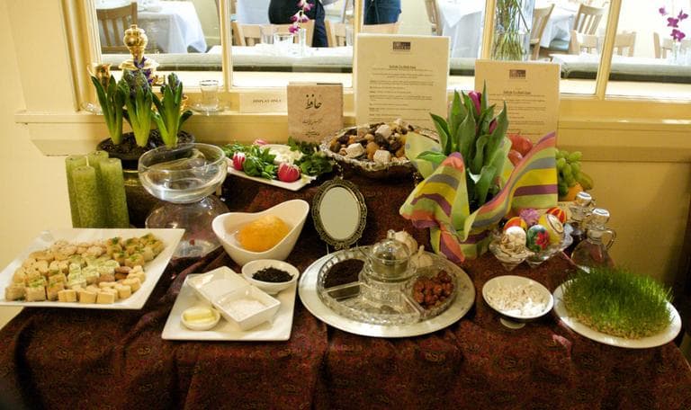 Lala Rokh's traditional New Year's set-up. (Courtesy Lala Rokh)