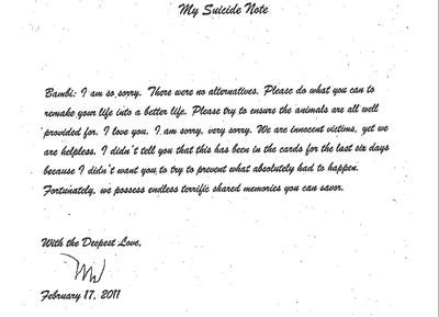 Documents: Accused Doctor Says Suicide Is No Admission Of Guilt