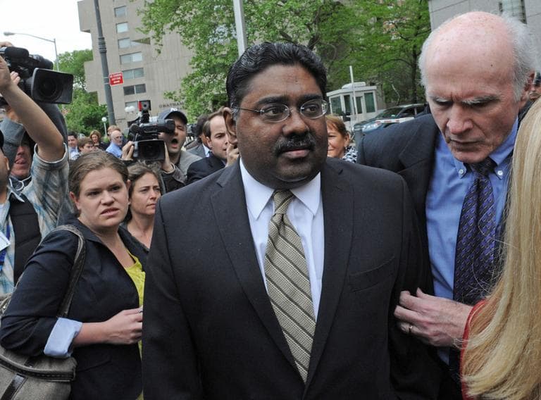 Raj Rajaratnam, billionaire co-founder of Galleon Group, leaves Manhattan federal court on Wednesday. (AP)