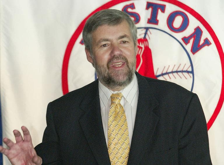 Bill James speaks during a 2002 press conference at Fenway Park. The master statistician has now turned his focus away from baseball with his new book "Popular Crime." (AP)