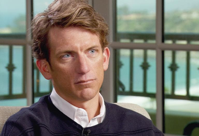 In this image taken from video and released by CBS, cyclist and former Lance Armstrong teammate, Tyler Hamilton, speaks to "60 Minutes" correspondent Scott Pelley (AP/CBS)