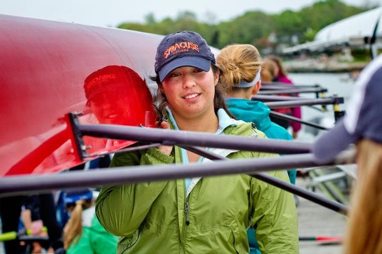 Hingham High senior Kim Laughlin (Jesse Costa/WBUR)
