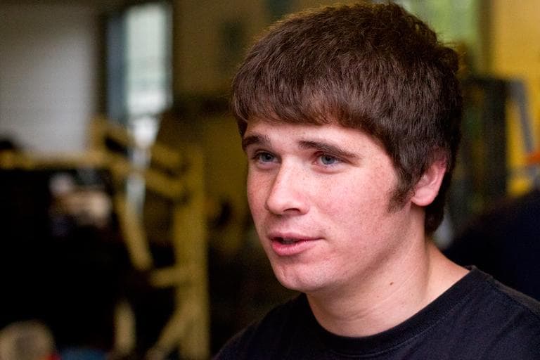 Hingham High senior Thomas Stack says enthusiasm is one characteristic of a great teacher. (Jesse Costa/WBUR)